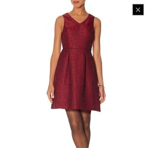 Red and black short sleeveless dress
